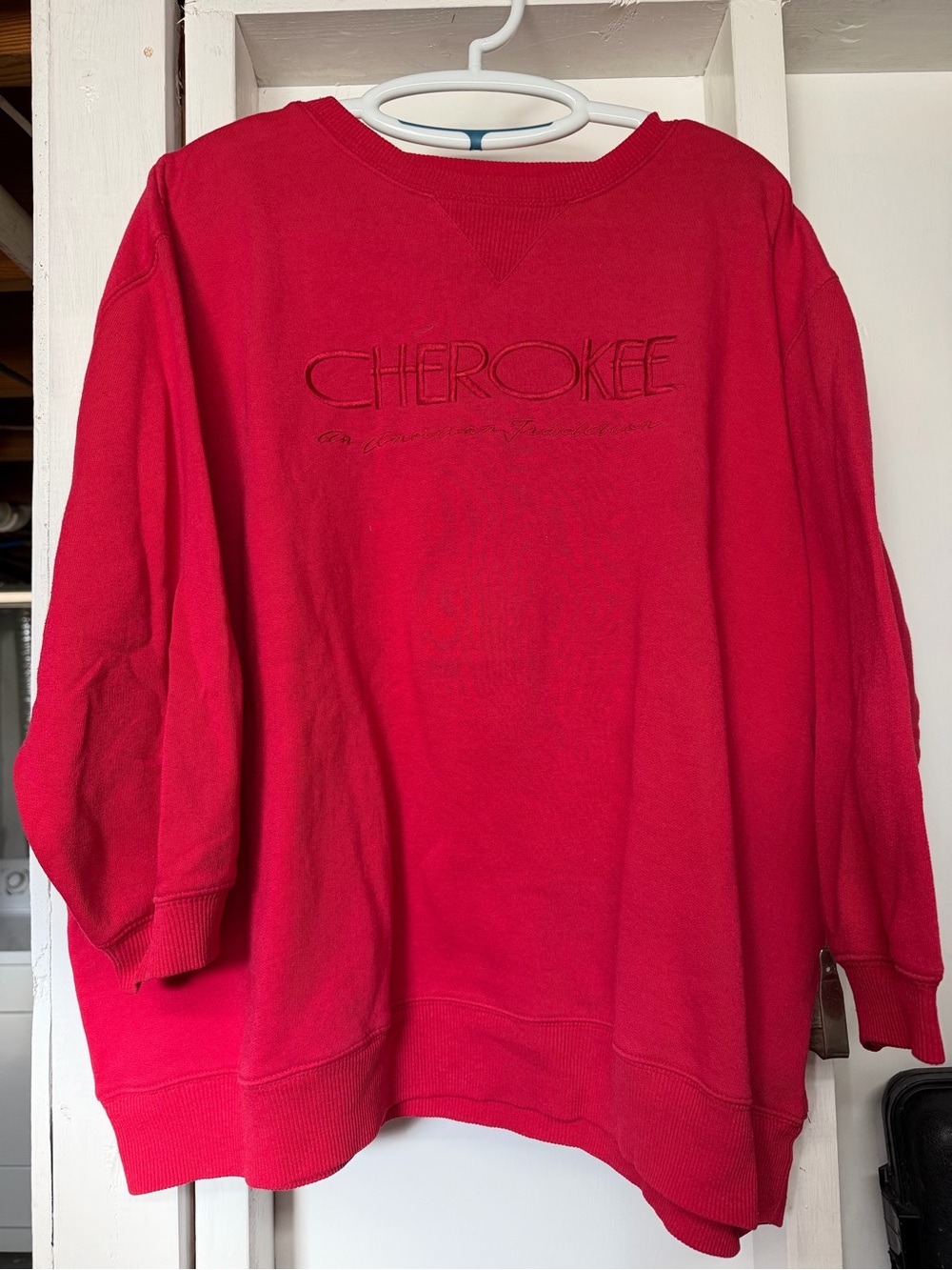 Vintage Cherokee Oversized Red Crewneck Sweatshirt Size 2XL